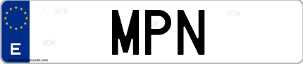 Matrícula de España MPN