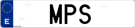 Matrícula de España MPS