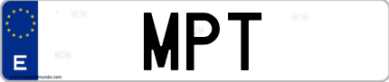 Matrícula de España MPT