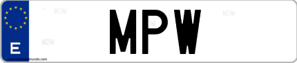 Matrícula de España MPW
