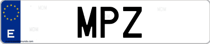 Matrícula de España MPZ