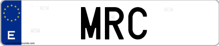Matrícula de España MRC