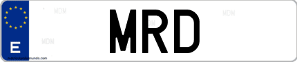 Matrícula de España MRD