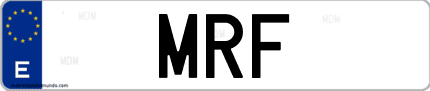 Matrícula de España MRF