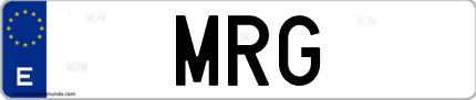 Matrícula de España MRG