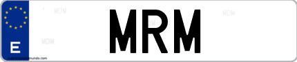 Matrícula de España MRM