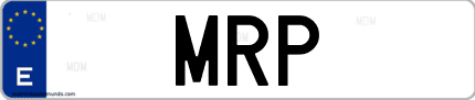 Matrícula de España MRP