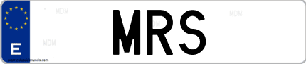 Matrícula de España MRS