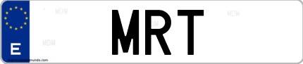 Matrícula de España MRT