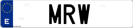 Matrícula de España MRW