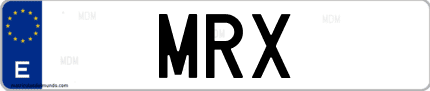 Matrícula de España MRX