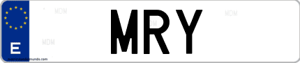 Matrícula de España MRY