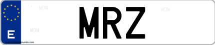 Matrícula de España MRZ