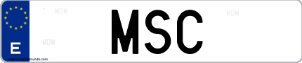 Matrícula de España MSC