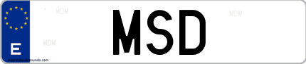 Matrícula de España MSD