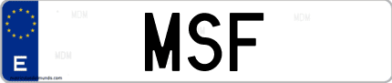 Matrícula de España MSF