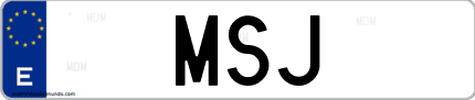 Matrícula de España MSJ