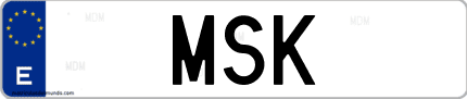 Matrícula de España MSK