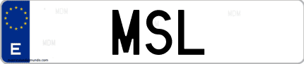 Matrícula de España MSL