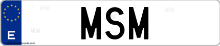 Matrícula de España MSM