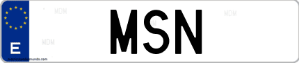 Matrícula de España MSN