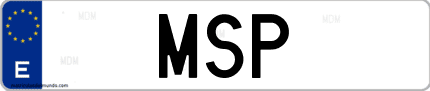 Matrícula de España MSP