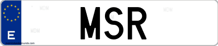 Matrícula de España MSR
