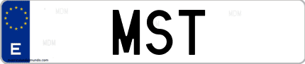 Matrícula de España MST