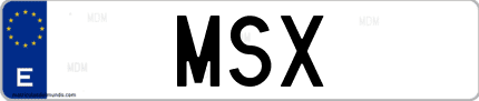Matrícula de España MSX