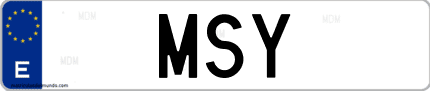 Matrícula de España MSY