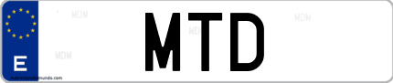 Matrícula de España MTD