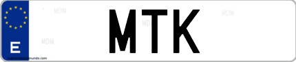 Matrícula de España MTK