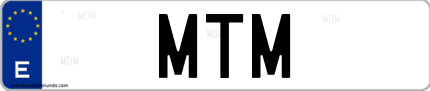 Matrícula de España MTM