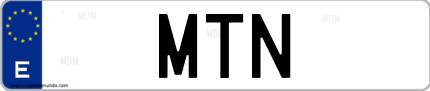 Matrícula de España MTN