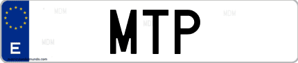 Matrícula de España MTP