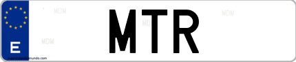 Matrícula de España MTR