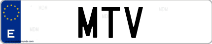 Matrícula de España MTV