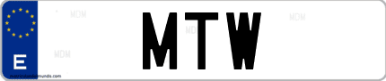 Matrícula de España MTW