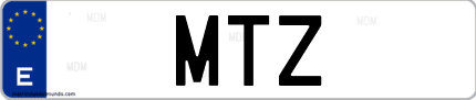 Matrícula de España MTZ