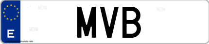 Matrícula de España MVB