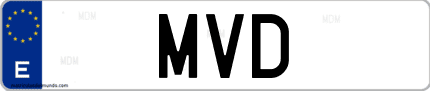 Matrícula de España MVD