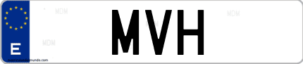 Matrícula de España MVH