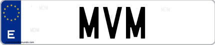 Matrícula de España MVM