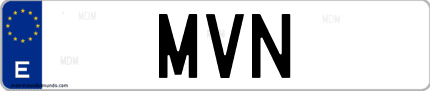 Matrícula de España MVN