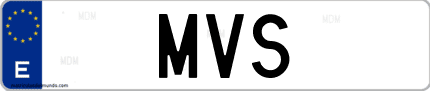 Matrícula de España MVS