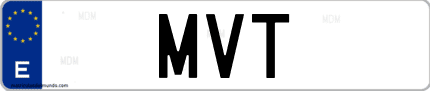 Matrícula de España MVT