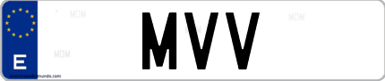 Matrícula de España MVV