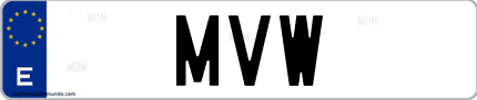 Matrícula de España MVW