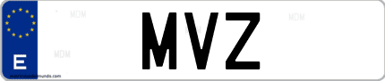 Matrícula de España MVZ