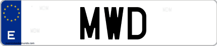 Matrícula de España MWD